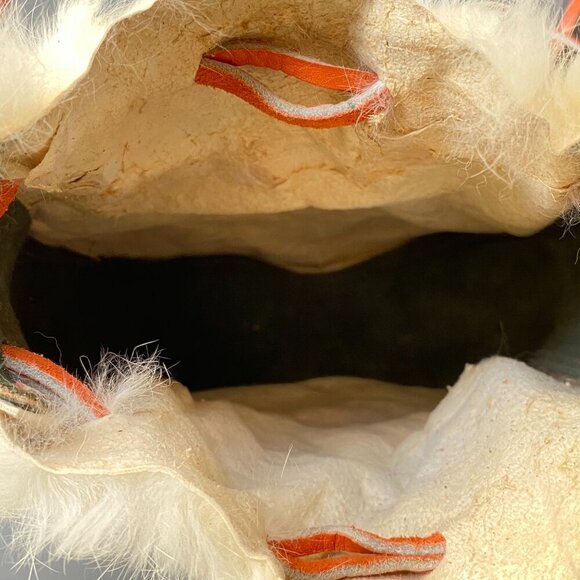 Handmade Genuine Rabbit Fur Drawstring Bucket Bag - Picture 8 of 14